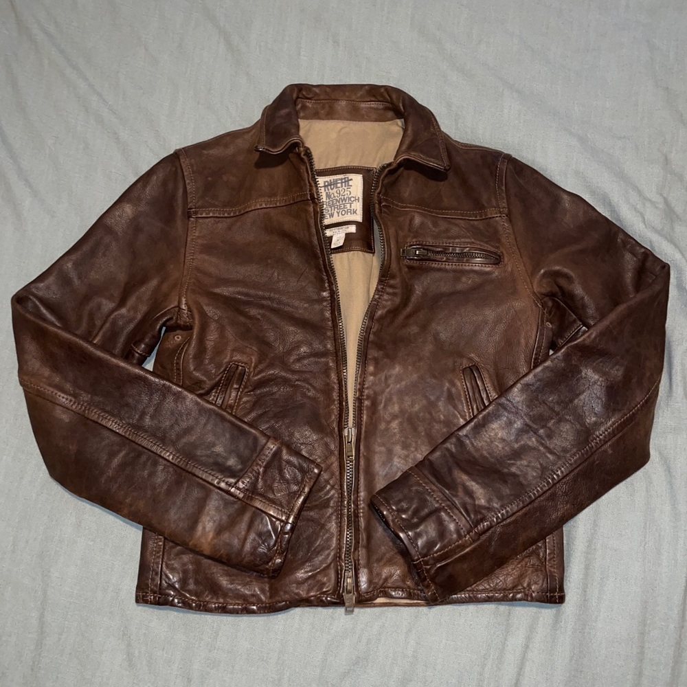 Ruehl No. 925 Leather Jacket Size Small